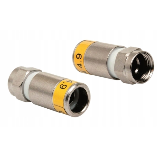 Cabelcon wtyk kompresyjny RG6 F-56-CX3 4.9 żółty