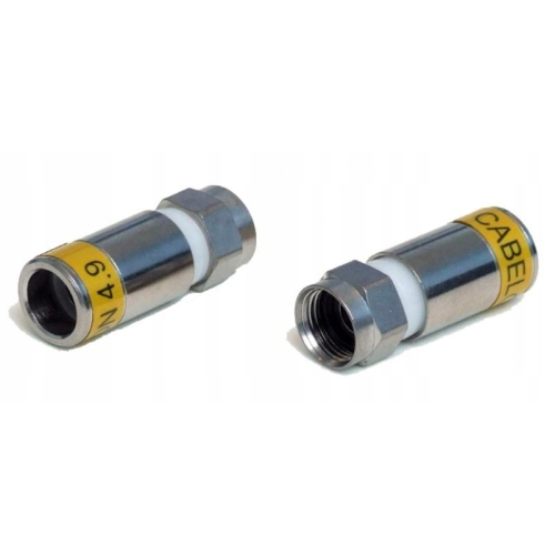 Cabelcon wtyk kompresyjny RG6 F-56-CX3 4.9 żółty