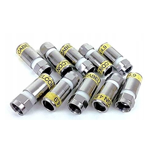 Cabelcon wtyk kompresyjny RG6 F-56-CX3 4.9 żółty