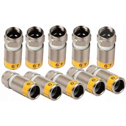 Cabelcon wtyk kompresyjny RG6 F-56-CX3 4.9 żółty