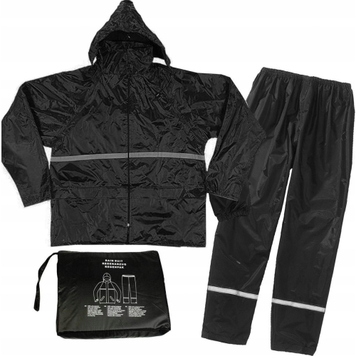 KOMBINEZON PRZECIWDESZCZOWY KURTKA SPODNIE NAVY XS