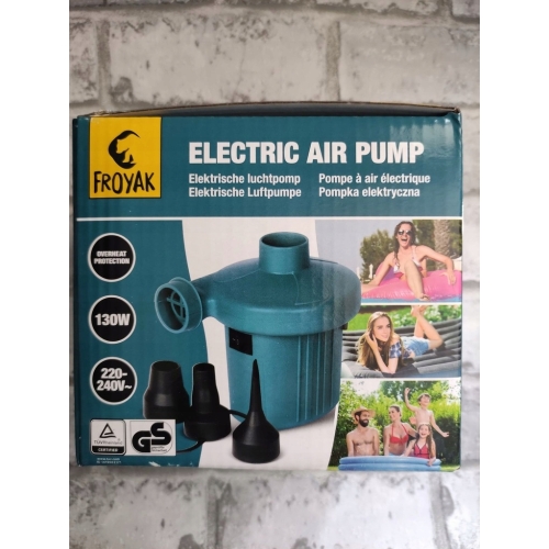 Pompka elektryczna do pompowania materacy i piłek Froyak 130W ŻÓŁTA wydajna