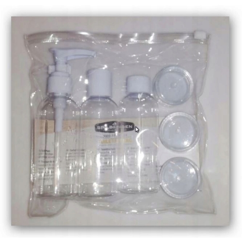 Pojemniki podróżne na kosmetyki opakowania 100 ml do samolotu białe wieko