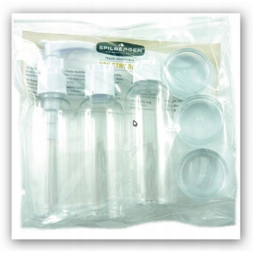 Pojemniki podróżne na kosmetyki opakowania 100 ml do samolotu białe wieko