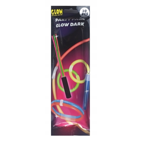Zestaw świecących gadżetów imprezowych 20 szt fluorescencyjnych świetlików
