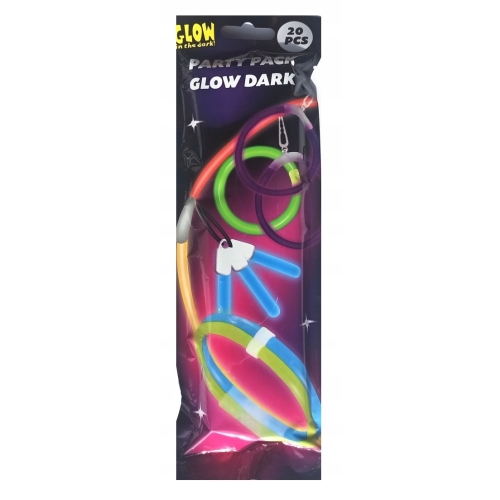Zestaw świecących gadżetów imprezowych 20 szt fluorescencyjnych świetlików