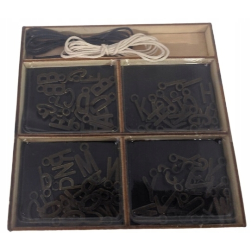 ZESTAW DIY BRANSOLETKA LITERKI miedź CHARMS 62