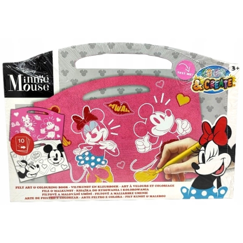 Kolorowanka filcowa MYSZKA MINNIE MOUSE 10 kartek