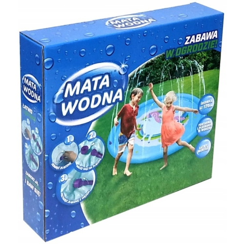Mata wodna zabawa dla Dzieci 170cm Zraszająca NIEB