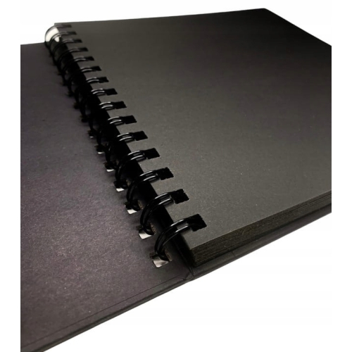 ALBUM DO SCRAPPINGU SCRAPBOOKING ozdobny czarny 20 x 20 cm 50 kart 200 GSM