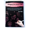 WYDRAPYWANKA magiczny zeszyt A5 blok + 2 pióra GLITTER PINK 40 kartek