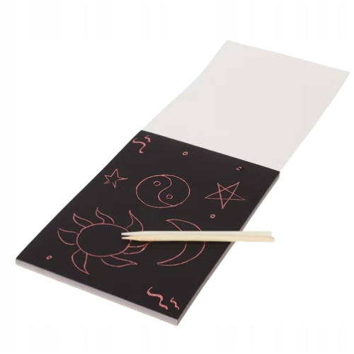 WYDRAPYWANKA magiczny zeszyt A5 blok + 2 pióra GLITTER PINK 40 kartek