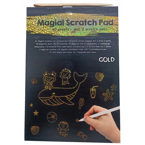 Magiczny blok zdrapka Gold meta A5 40 kar