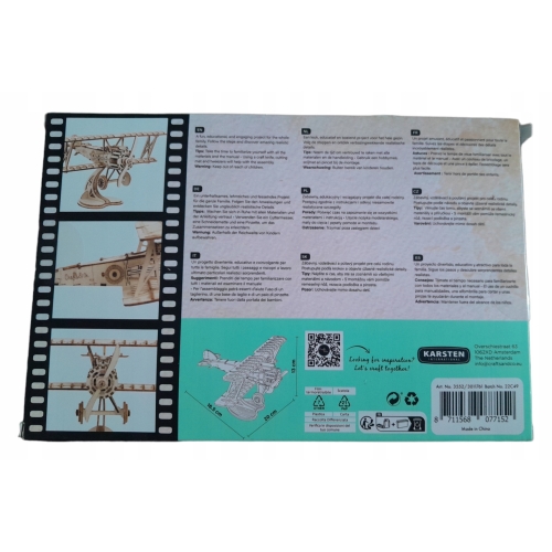 Drewniane puzzle 3d Vintage Aircraft samolot 141el