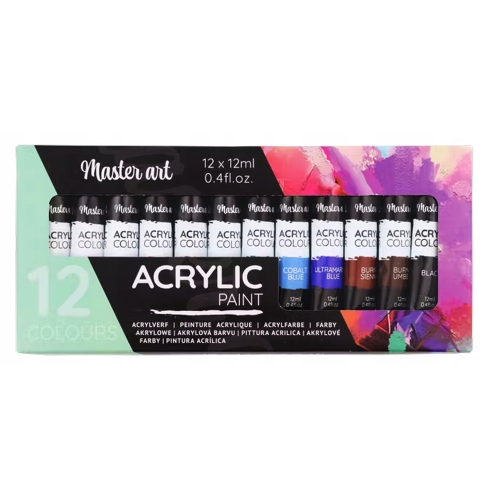 Farby akrylowe Van Bleiswijck MIX kolorów 12x12 ml
