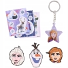 Zestaw Frozen II brelok naklejki gumki na kredki
