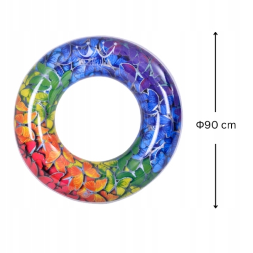 KÓŁKO KOŁO DMUCHANE DO NAUKI PŁYWANIA W MOTYLKI 90 CM SPARKLE SHINE