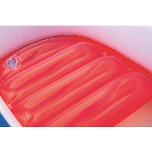 Łódka ponton materac z dachem AUTO różowe 98x66 cm