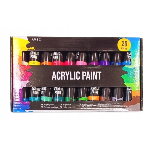 Farby akrylowe Avec MIX KOLORÓW 20 szt x 59 ml 507