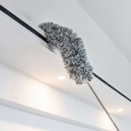 SZCZOTKA MIOTEŁKA DO KURZU TELESKOPOWA MIKROFIBRA do sprzątania 145cm SZARA