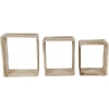 3x DREWNIANY REGAŁ ŚCIENNY CUBE PÓŁKA WISZĄCA Home Decor Accents brzoza