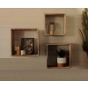 3x DREWNIANY REGAŁ ŚCIENNY CUBE PÓŁKA WISZĄCA Home Decor Accents brzoza