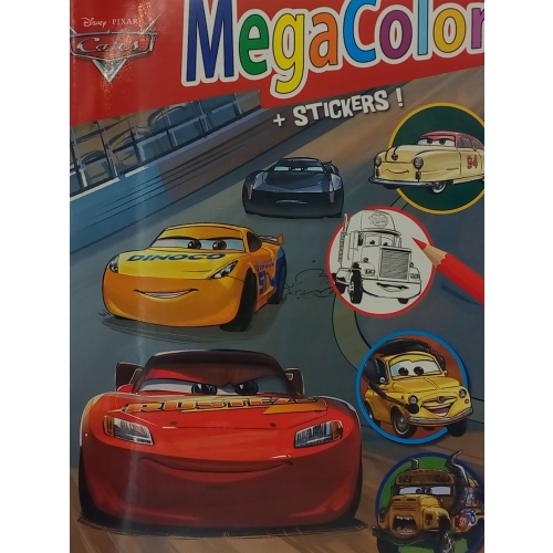 KOLOROWANKA DISNEY PIXAR CARS MEGA COLOR Z NAKLEJKAMI RUSTEZE HTB HICKS