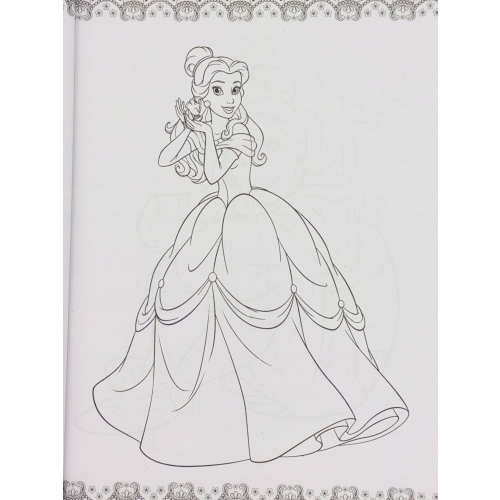KOLOROWANKA DISNEY PRINCESS MEGA COLOR Z NAKLEJKAMI ARIEL MERIDA KOPCIUSZEK