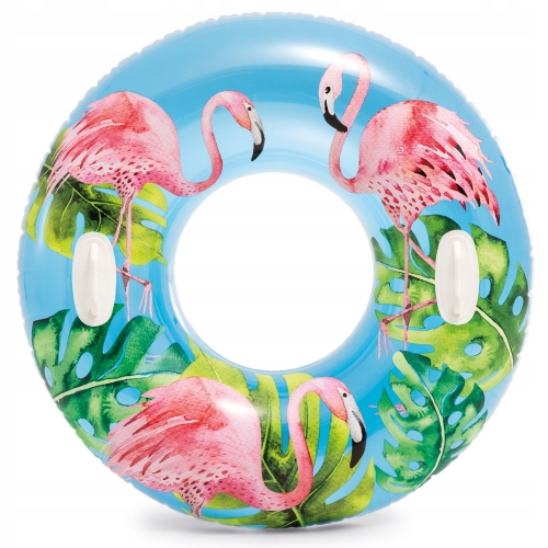 Koło Intex do pływania z uchwytami 97 cm liście