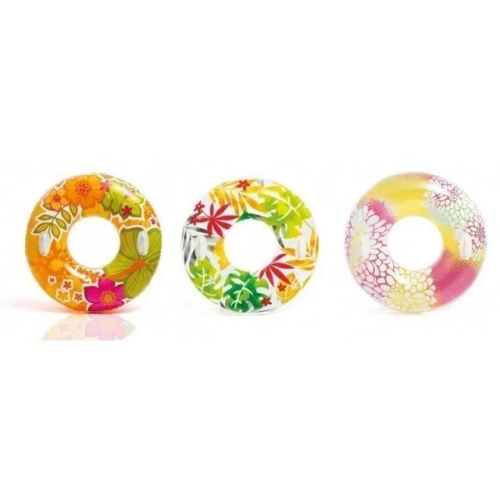 Koło Intex do pływania z uchwytami 97 cm liście