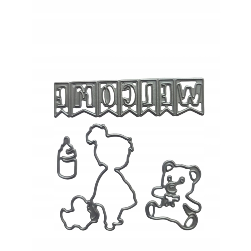 Wykrojniki szablony scrapbookingu misiek i dziecko