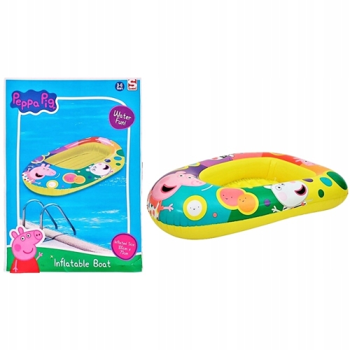 Dmuchana łódka ponton materac dla dzieci PEPPA PIG duży 100X70 cm 3-6 lat