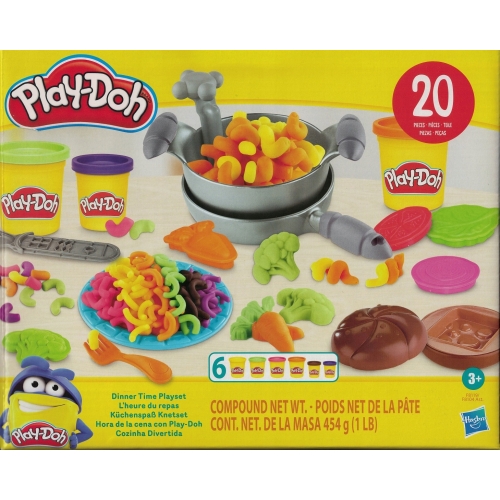 PLAY-DOH ZESTAW OBIADOWY XXL 6 TUB I 20 ELEMENTÓW IDEALNA NA PREZENT F8119
