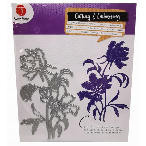 Wykrojnik szablon duży kwiat lilia 12cm embossing
