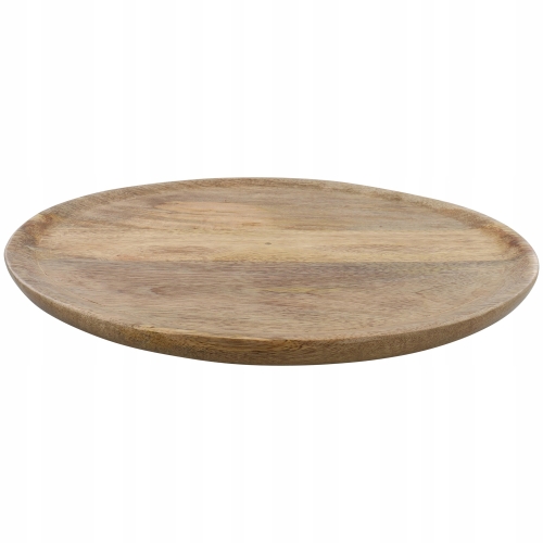 TACA BOHO DREWNIANA OKRĄGŁA MANGO DUŻA 36CM CZARNA