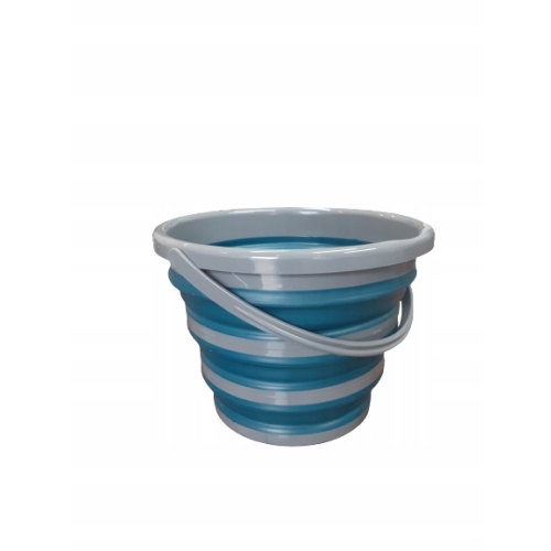 Wiadro składane 10 l turkus-szary wygodne loft