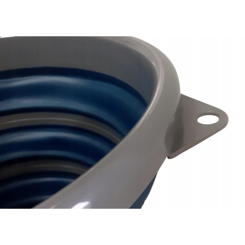 Wiadro składane 10 l turkus-szary wygodne loft