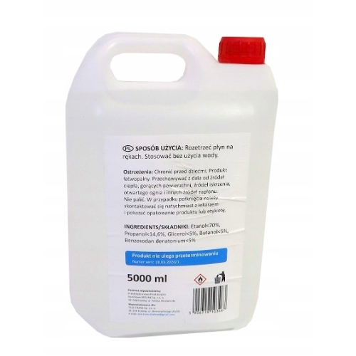 Preparat do dezynfekcji Clean Vitae żel 5l 70% alk