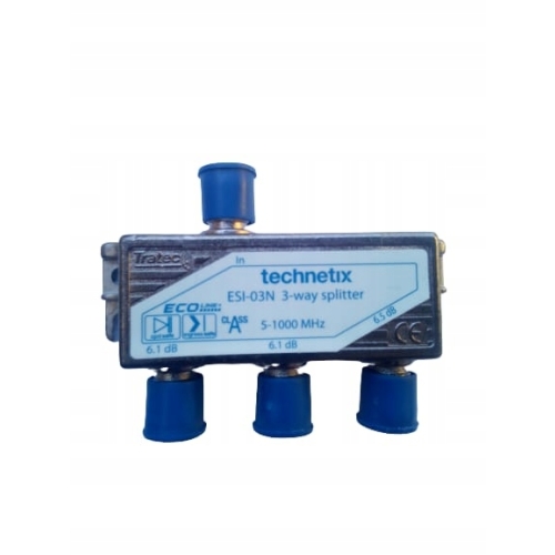 Rozgałęźnik 3-drożny TVSAT DVBT model ESI-03N TRATEC TECHNETIX 5-1000 MHz