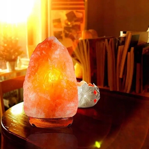 Lampa Solna BRYŁA SÓL HIMALAJSKA jonizator USB DELUXA Wysokość 12x8 cm