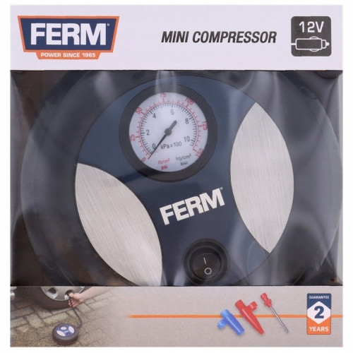 Kompresor Ferm - 10 bar - kompaktowy do samochodu