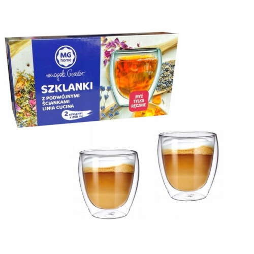 Szklanki do kawy i herbaty MG Home 250 ml 2 szt.