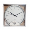 ZEGAR ŚCIENNY WALL CLOCK STUDIO HOME W KOLORZE SREBRNO-BIAŁYM NA BATERIE