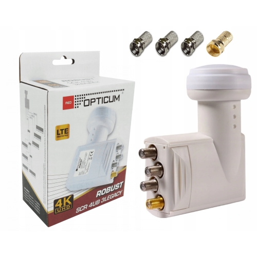 Konwerter QUAD Unicable Opticum ROBUST 3SCR 4UB 3 LEGACY LTE 4K KON0082
