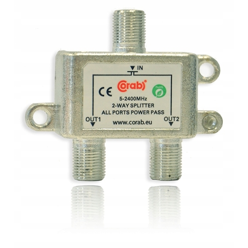 Splitter antenowy 2 drożny pasywny Corab 5-2400Mhz