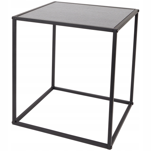 Dekoracyjny Stolik kawowy przystawny marmur GLAMOUR LOFTOWY z drewna 41 cm