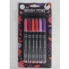 BRUSH PEN PISAKI PĘDZELKOWE 6 sztuk do KALIGRAFII