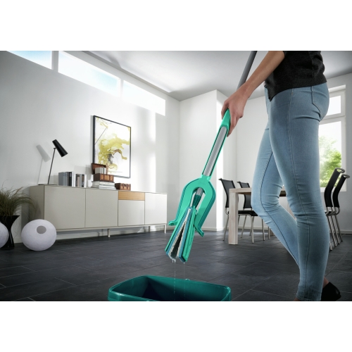 Mop płaski LEIFHEIT z wyciskaczem i nakładką do sprzątania Micro Duo 140cm
