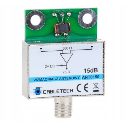 WZMACNIACZ ANTENOWY płytka TV DVBT Cabletech 15dB 12V DC ANT0150