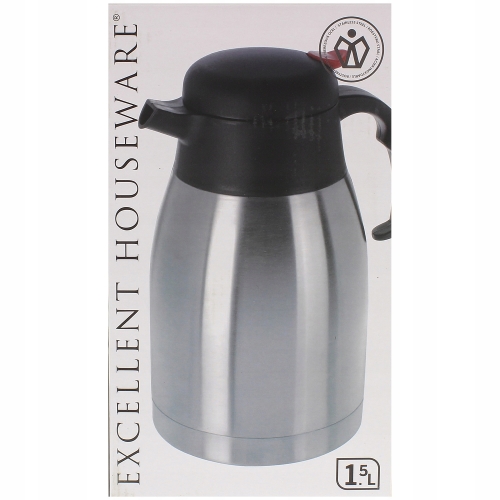 Termos na napoje dzbanek hot 6h/10h cold Excellent Houseware 1,5l srebrny
